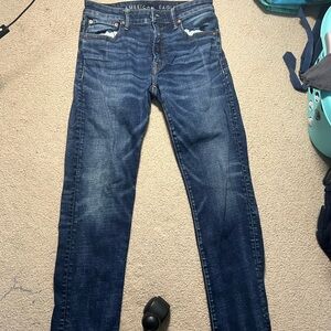 American Eagle Outfitters Men's Dark Blue Slim Jeans